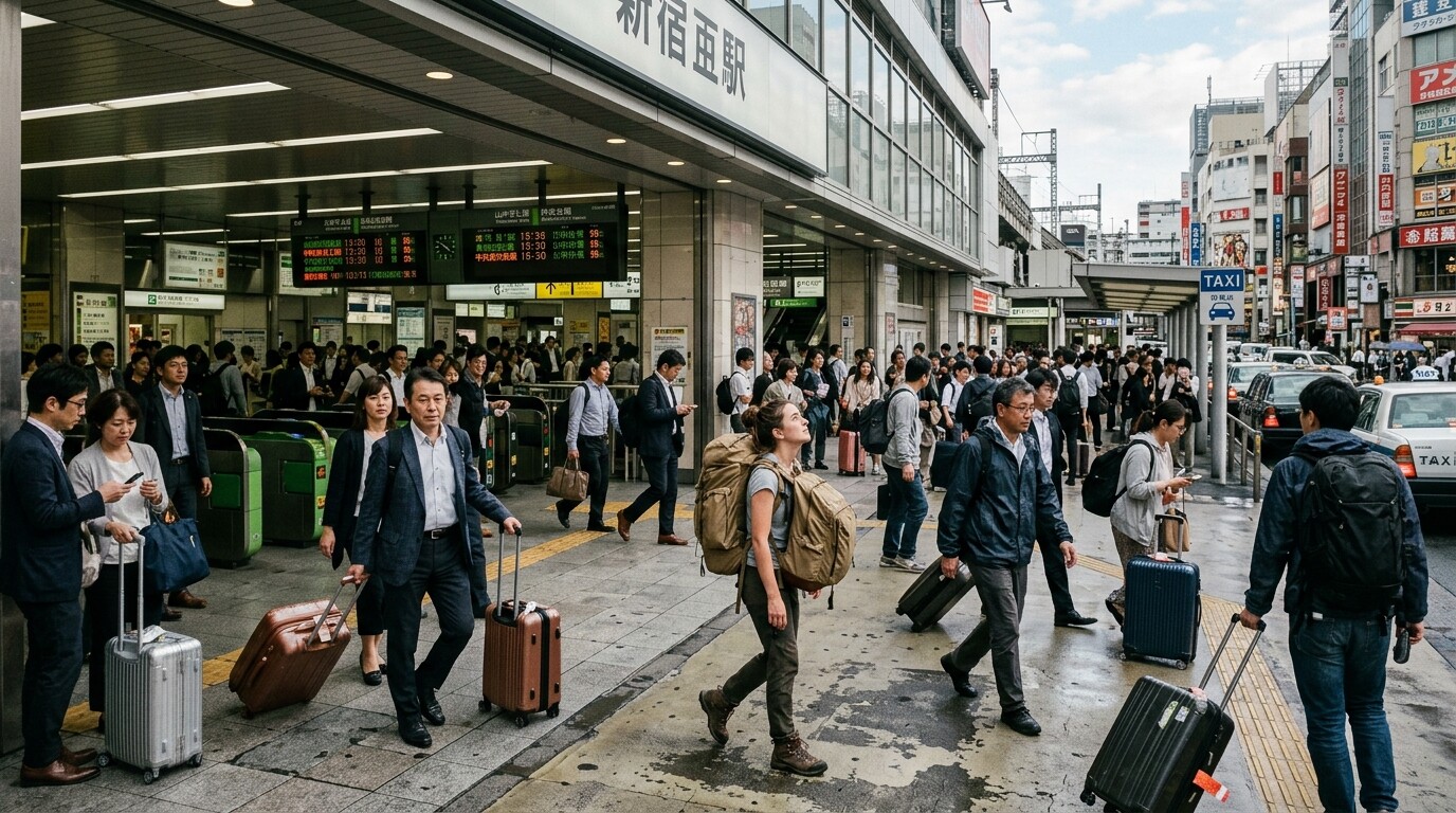 駅へのアクセスを説明する写真