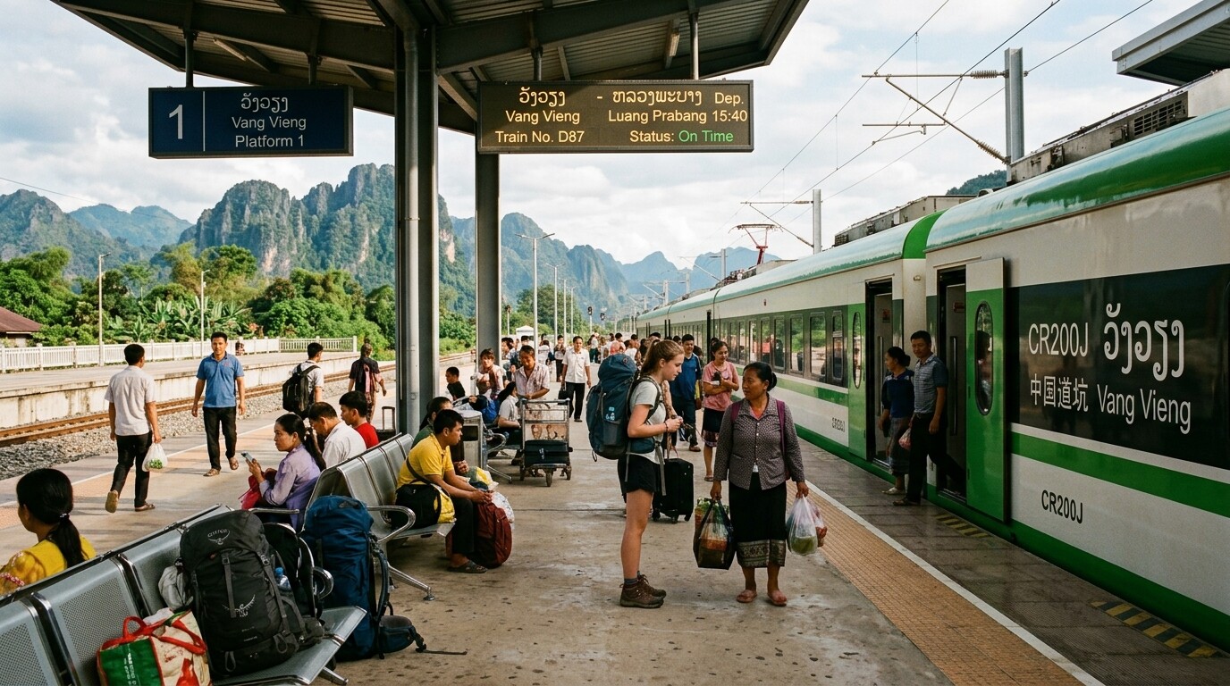 Photograph illustrating Vang Vieng to Luang Prabang Train Schedule