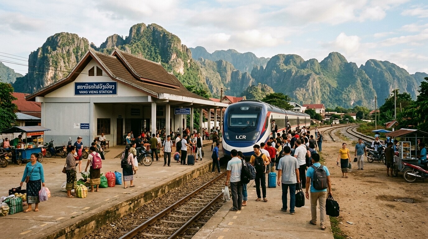 Photograph illustrating Where is Vang Vieng Railway Station Loca