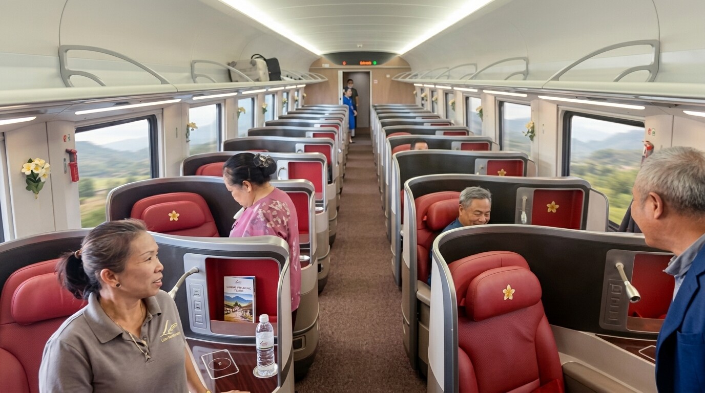 Laos Train Seat Classes: First vs. Second Class